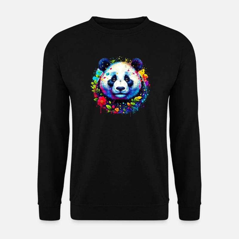 Panda - Unisex Pullover - Schwarz