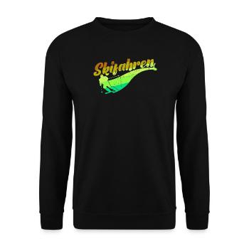 Schifahren Winter Skifahrer Wintersport Skiurlaub - Unisex Pullover - Schwarz - Vorne - Alina (178cm) & Michal (187cm)