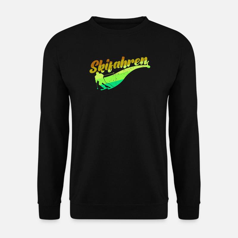 Schifahren Winter Skifahrer Wintersport Skiurlaub - Unisex Pullover - Schwarz