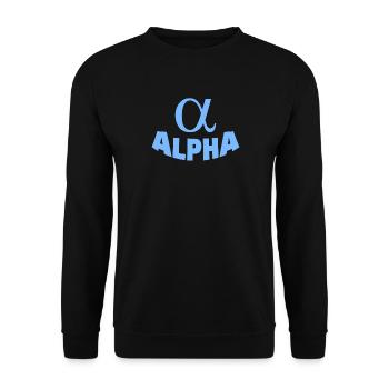 ALPHA - Sweat-shirt Unisexe - noir - Devant - Alina (178cm) & Michal (187cm)