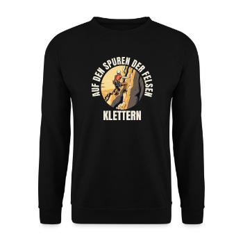 Auf den Spuren der Felsen - Unisex Pullover - Schwarz - Vorne - Alina (178cm) & Michal (187cm)