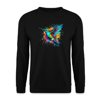 Colibri - Sweat-shirt Unisexe - noir - Devant - Alina (178cm) & Michal (187cm)