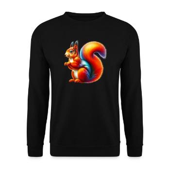 Squirrel - Unisex Sweatshirt - black - Front - Alina (178cm) & Michal (187cm)