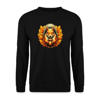 Squirrel - Unisex Sweatshirt - black - Front - Alina (178cm) & Michal (187cm)