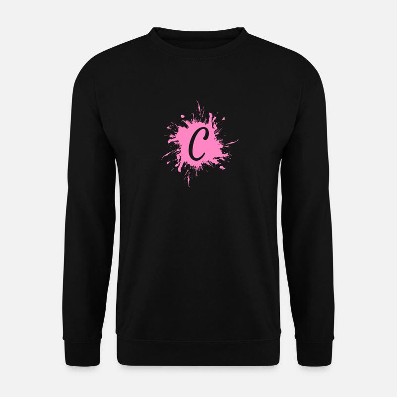 Letter C - initial letter C - Unisex Sweatshirt - black