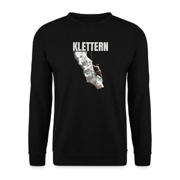 Klettern - Unisex Pullover - Schwarz - Vorne - Alina (178cm) & Michal (187cm)