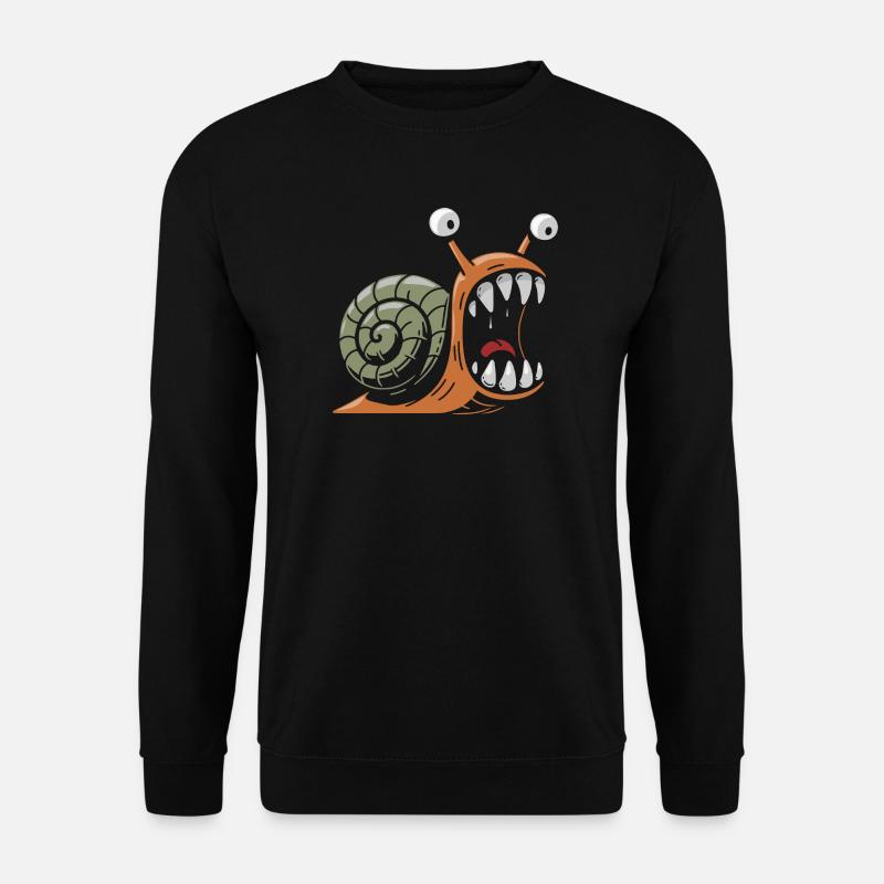 Schnecke mit großen Zähnen - Unisex Pullover - Schwarz