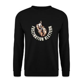 Faszination Klettern - Unisex Pullover - Schwarz - Vorne - Alina (178cm) & Michal (187cm)