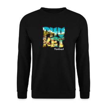 Phuket Thailand beach vacation design - Unisex Sweatshirt - black - Front - Alina (178cm) & Michal (187cm)