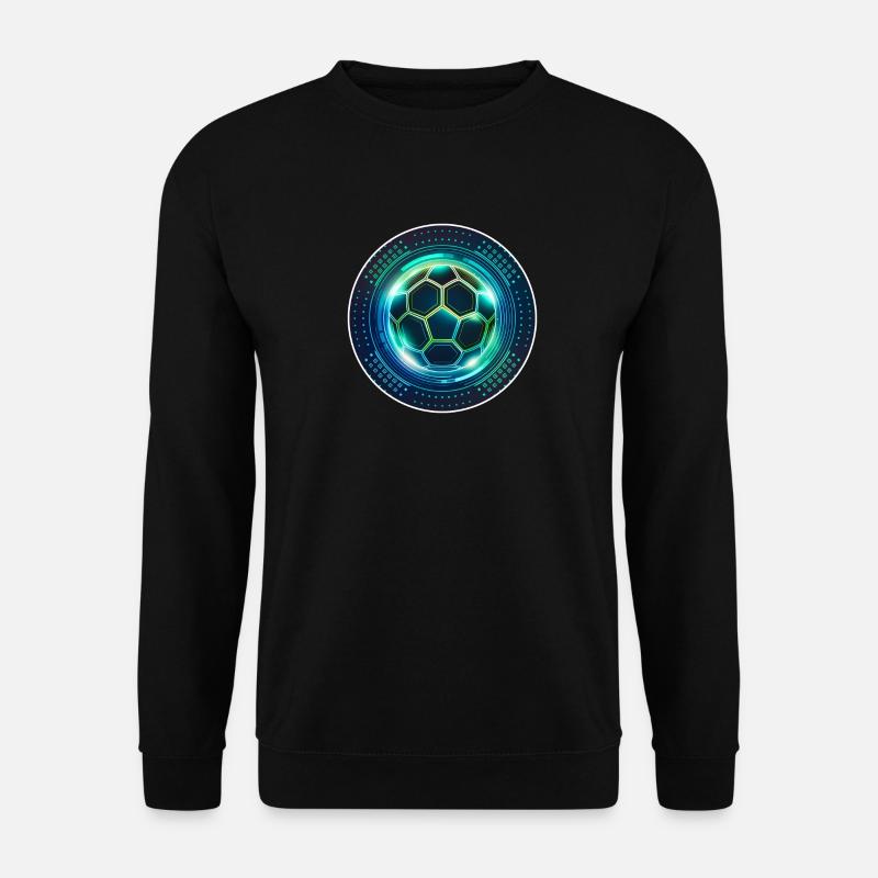 Neon Fußball Tech Emblem - Unisex Pullover - Schwarz