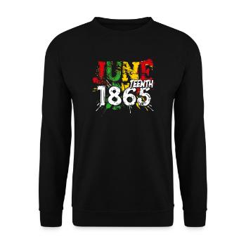 1865 Juneteenth Celebrate African American Freedom - Unisex Sweatshirt - black - Front - Alina (178cm) & Michal (187cm)