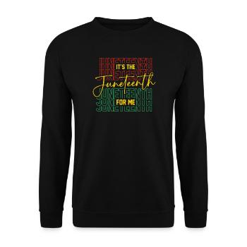 Juneteenth For Me Free-ish Since 1865 Independence - Unisex Sweatshirt - black - Front - Alina (178cm) & Michal (187cm)