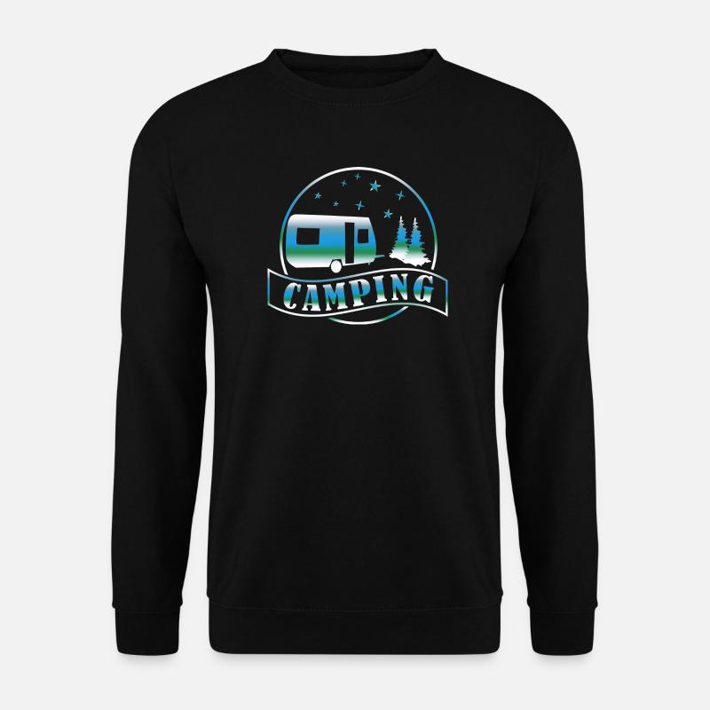Camping Caravan Wald - Unisex Pullover - Schwarz