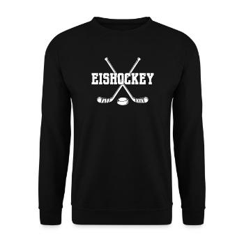 Eishockey Snowboard Biathlon Eis Wintersport - Unisex Pullover - Schwarz - Vorne - Alina (178cm) & Michal (187cm)