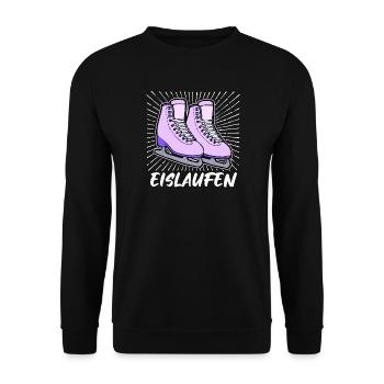 Wintersport Eislaufen Eishockey Snowboard Biathlon - Unisex Pullover - Schwarz - Vorne - Alina (178cm) & Michal (187cm)