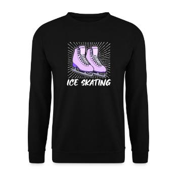 Eislaufen Eishockey Snowboard Wintersport Eis - Unisex Pullover - Schwarz - Vorne - Alina (178cm) & Michal (187cm)