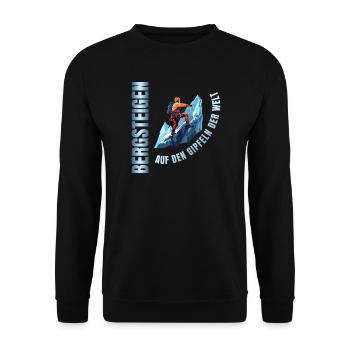 Auf den Gipfeln der Welt - Unisex Pullover - Schwarz - Vorne - Alina (178cm) & Michal (187cm)