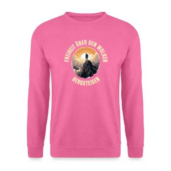 Freiheit über den Wolken - Unisex Pullover - Pink - Vorne
