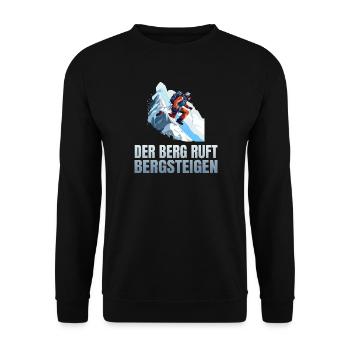 Der Berg ruft - Unisex Pullover - Schwarz - Vorne - Alina (178cm) & Michal (187cm)