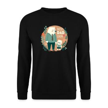 Der beste Vater aller Zeiten. Vatertag - Unisex Pullover - Schwarz - Vorne - Alina (178cm) & Michal (187cm)
