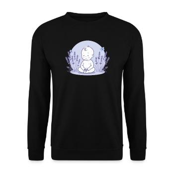 Baby in lavender - Unisex Sweatshirt - black - Front - Alina (178cm) & Michal (187cm)