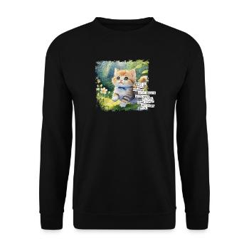 Ce que vous avez peut en avoir beaucoup - Chat - Sweat-shirt Unisexe - noir - Devant - Alina (178cm) & Michal (187cm)
