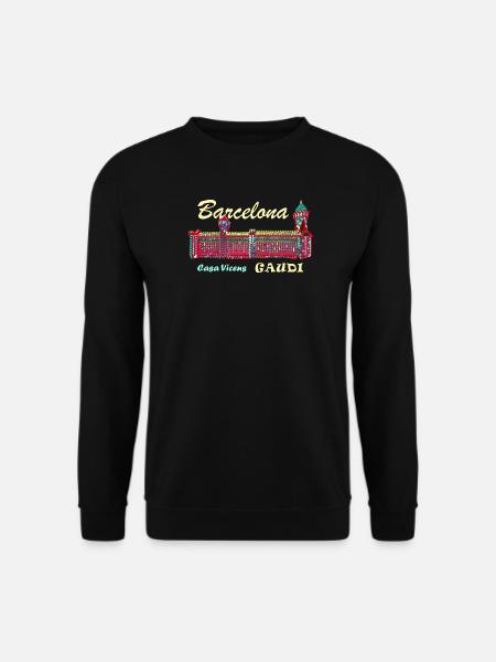 Barcelona, A. Gaudí, Casa Vicens, Spanien - Unisex Pullover - Schwarz