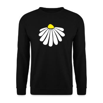 flower energy margarite blossom summer nature - Unisex Sweatshirt - black - Front - Alina (178cm) & Michal (187cm)