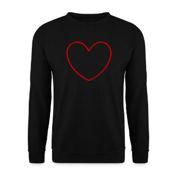 Cadeau de la Saint-Valentin La Saint-Valentin - Sweat-shirt Unisexe - noir - Devant - Alina (178cm) & Michal (187cm)