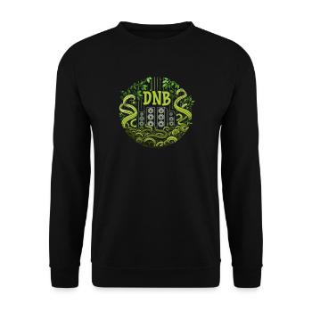 DNB Jungle, Drum and Bass Jungliste - Unisex Pullover - Schwarz - Vorne - Alina (178cm) & Michal (187cm)