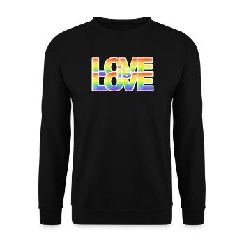 Rainbow Love Lettering - Unisex Sweatshirt - black - Front - Alina (178cm) & Michal (187cm)