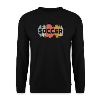 retro soccer typo Fußballverein Mannschaft Logo - Unisex Pullover - Schwarz - Vorne - Alina (178cm) & Michal (187cm)