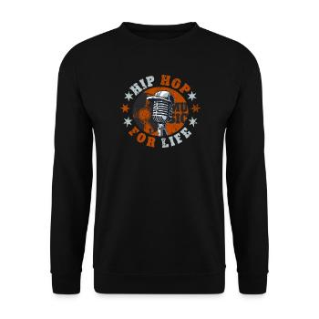 Hip Hop pour la vie - Sweat-shirt Unisexe - noir - Devant - Alina (178cm) & Michal (187cm)