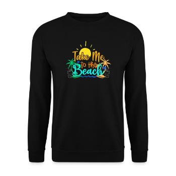 Sunset Beach Vacation Graphic - Unisex Sweatshirt - black - Front - Alina (178cm) & Michal (187cm)