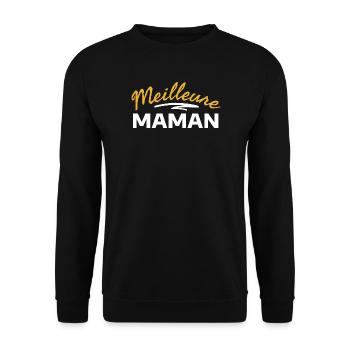 Vividly Colored Maternal Expression Design - Unisex Sweatshirt - black - Front - Alina (178cm) & Michal (187cm)