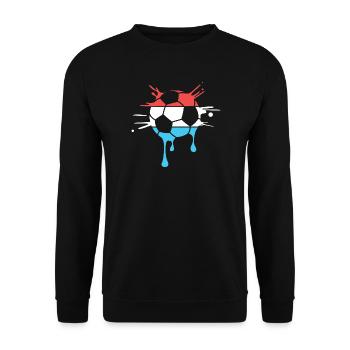 L’équipe des Pays-Bas lâche le ballon de l’équipe des Pays-Bas - Sweat-shirt Unisexe - noir - Devant - Alina (178cm) & Michal (187cm)