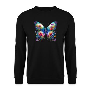 Papillon - Sweat-shirt Unisexe - noir - Devant - Alina (178cm) & Michal (187cm)
