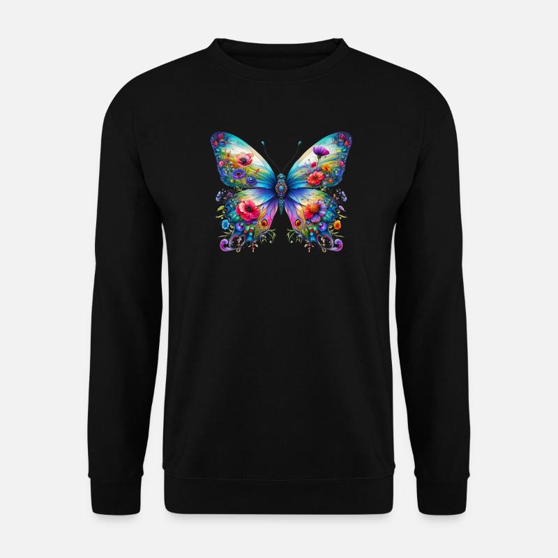 Papillon - Sweat-shirt Unisexe - noir