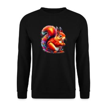 Squirrel - Unisex Sweatshirt - black - Front - Alina (178cm) & Michal (187cm)