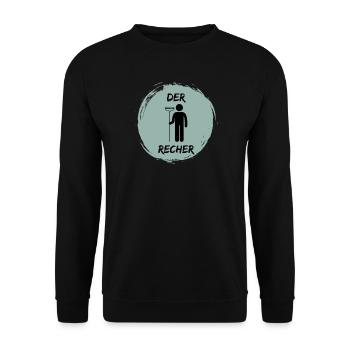 DerRecher - Unisex Pullover - Schwarz - Vorne - Alina (178cm) & Michal (187cm)
