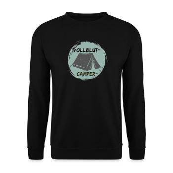 Vollblutcamper - Unisex Pullover - Schwarz - Vorne - Alina (178cm) & Michal (187cm)