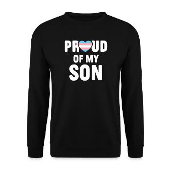 LGBTQ Pride Month - Proud of My Trans Daughter - Unisex Sweatshirt - black - Front - Alina (178cm) & Michal (187cm)