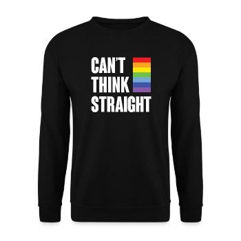 LGBTQ-Pride-Monat - Ich kann nicht klar denken - Unisex Pullover - Schwarz - Vorne - Alina (178cm) & Michal (187cm)