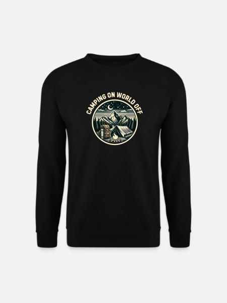 Camping on world off - Unisex Sweatshirt - black