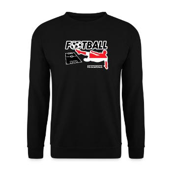 Football Fever Denmark - Unisex Sweatshirt - black - Front - Alina (178cm) & Michal (187cm)