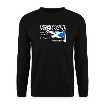 Football Fever Scotland - Unisex Sweatshirt - black - Front - Alina (178cm) & Michal (187cm)