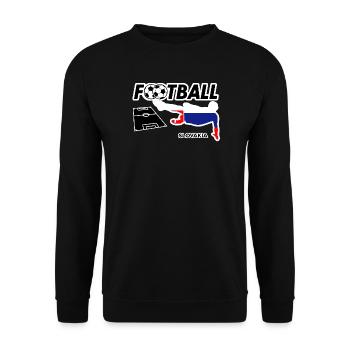 Football Fever Slovakia - Unisex Sweatshirt - black - Front - Alina (178cm) & Michal (187cm)