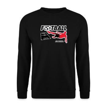 Football Fever Albania - Unisex Sweatshirt - black - Front - Alina (178cm) & Michal (187cm)