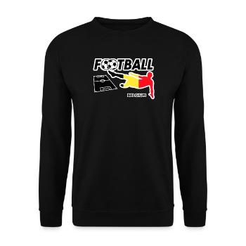 Football Fever Belgium - Unisex Sweatshirt - black - Front - Alina (178cm) & Michal (187cm)