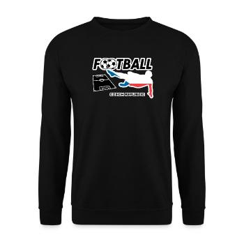 Football Fever Czech Republic - Unisex Sweatshirt - black - Front - Alina (178cm) & Michal (187cm)